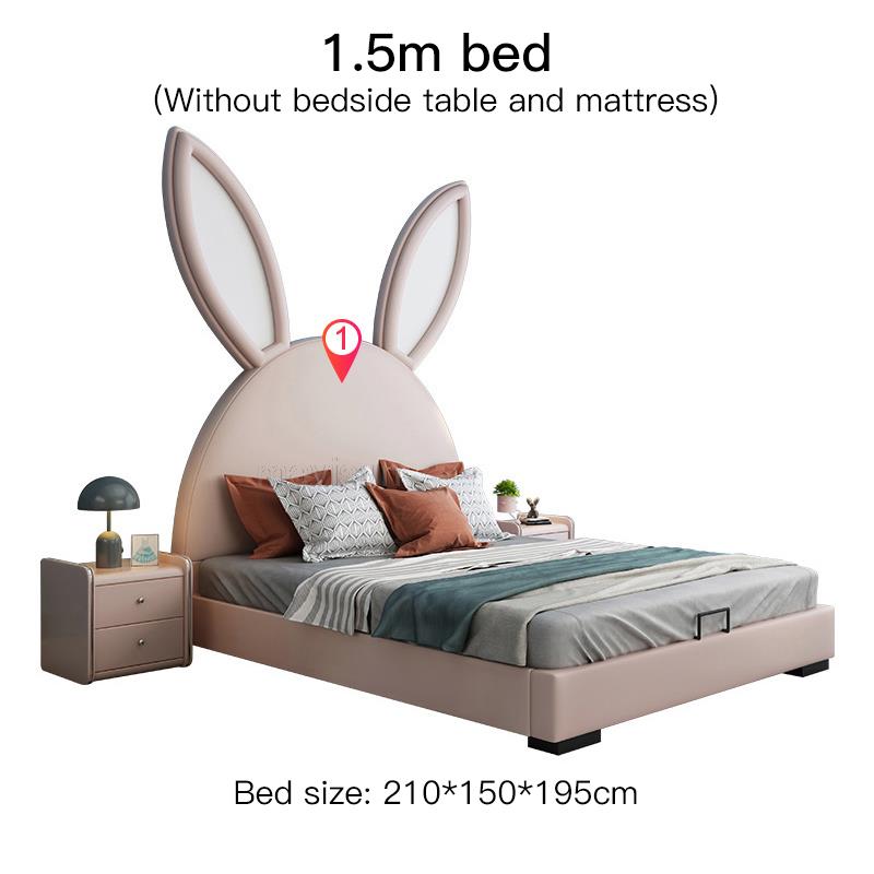 Rabbit Children's Bed Simple Style Solid Wood Bedroom Bed - Casatrail.com