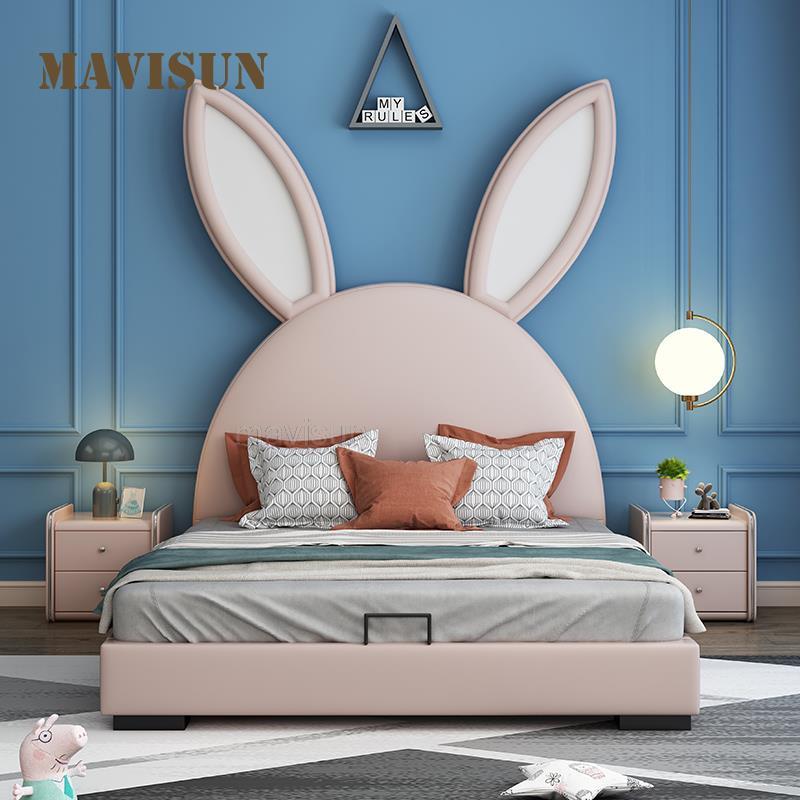 Rabbit Children's Bed Simple Style Solid Wood Bedroom Bed - Casatrail.com