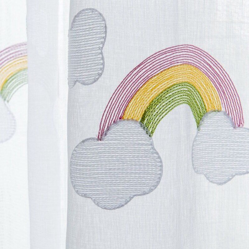 Rainbow Clouds Embroidered Tulle Curtains - Casatrail.com