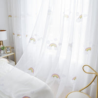 Thumbnail for Rainbow Clouds Embroidered Tulle Curtains - Casatrail.com