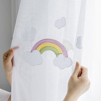 Thumbnail for Rainbow Clouds Embroidered Tulle Curtains - Casatrail.com