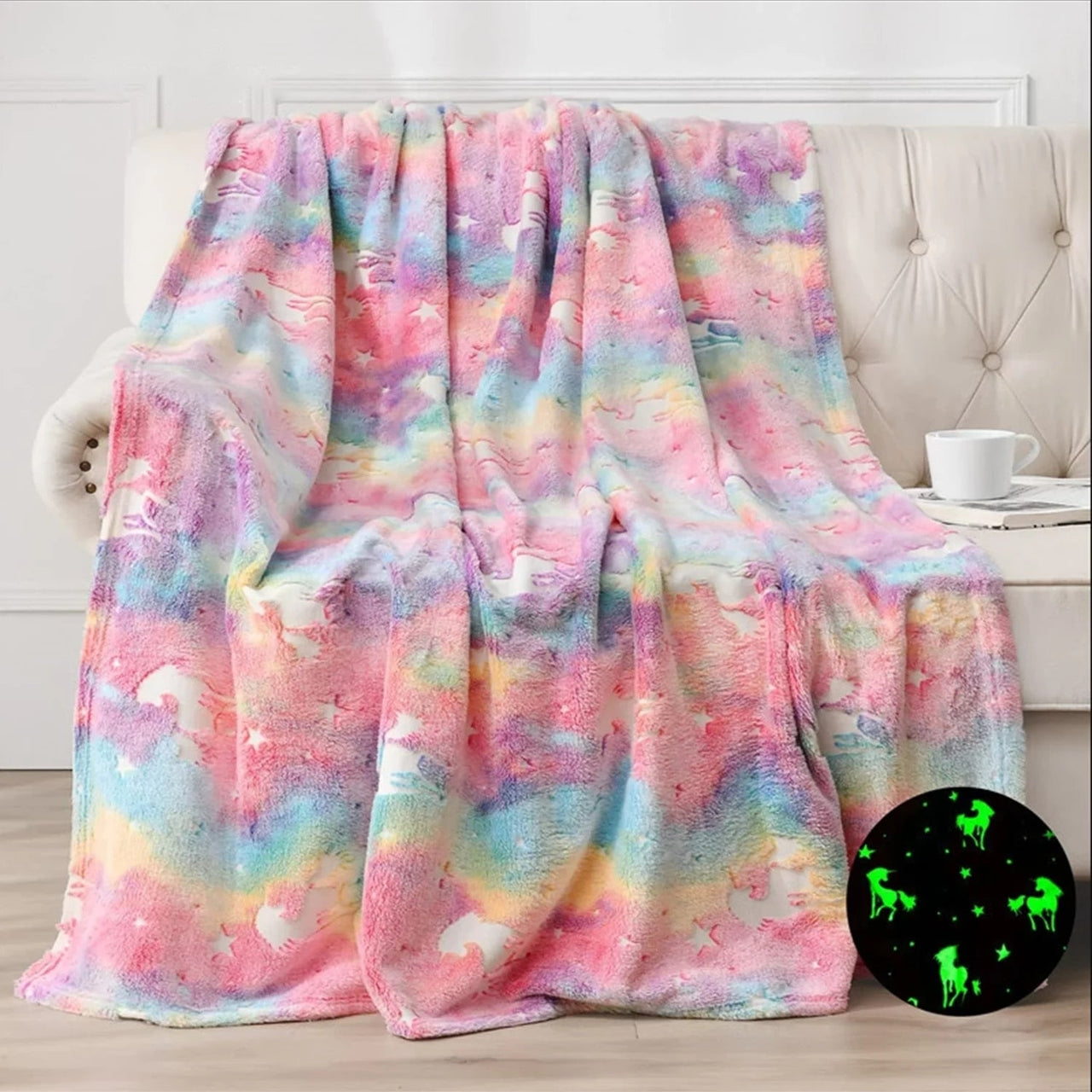 Rainbow Glow Blanket for Bedspread - Casatrail.com