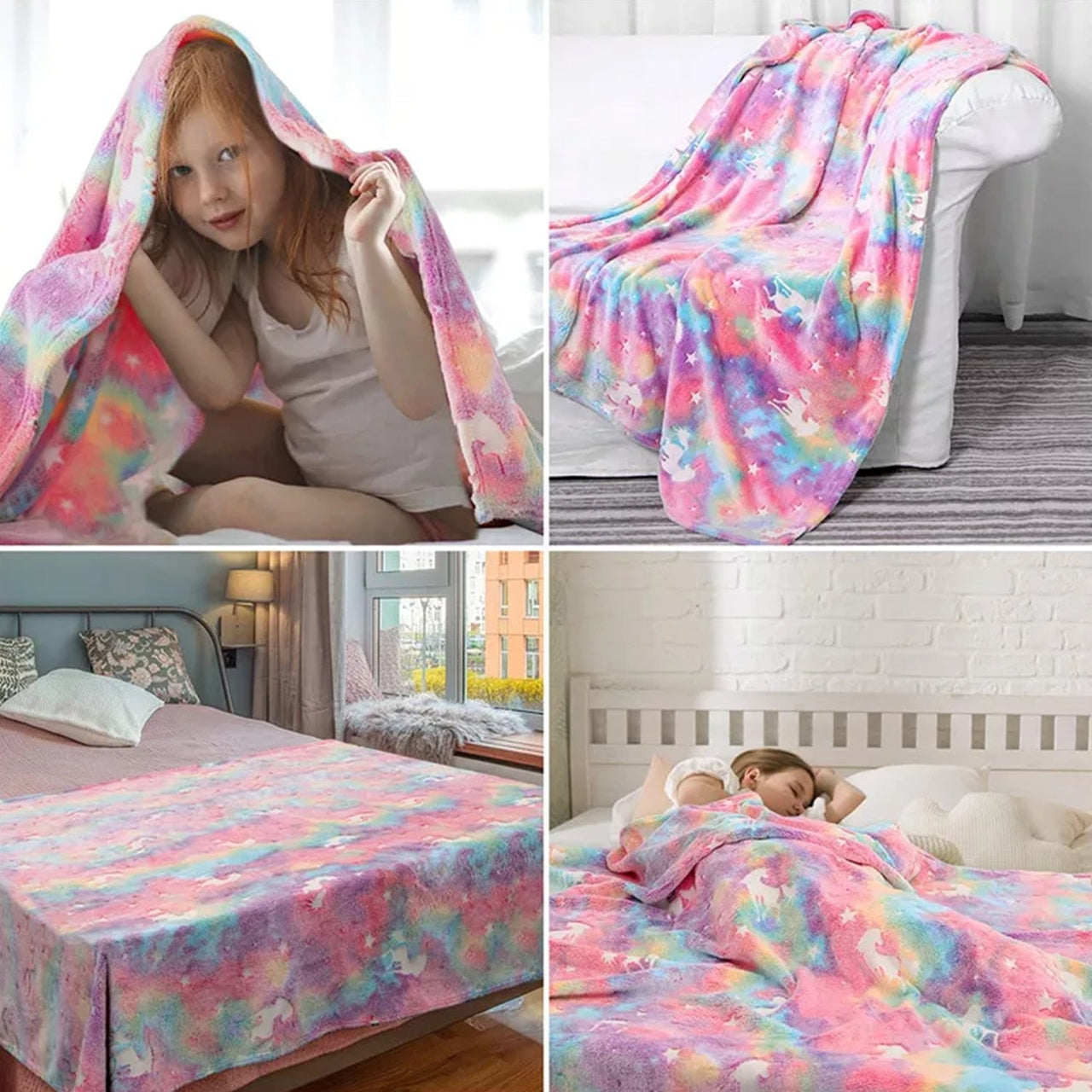 Rainbow Glow Blanket for Bedspread - Casatrail.com