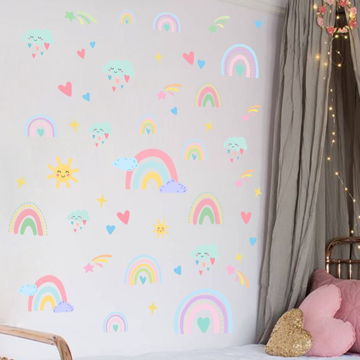 Rainbow Wall Stickers - Cartoon Colorful Decor - Casatrail.com