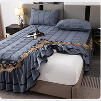 Thumbnail for RainFire Elegant Quilted Bed Skirt Set - King Queen Size - Casatrail.com