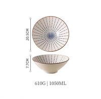 Thumbnail for Ramen Bowl Japanese Ceramic Tableware - Casatrail.com