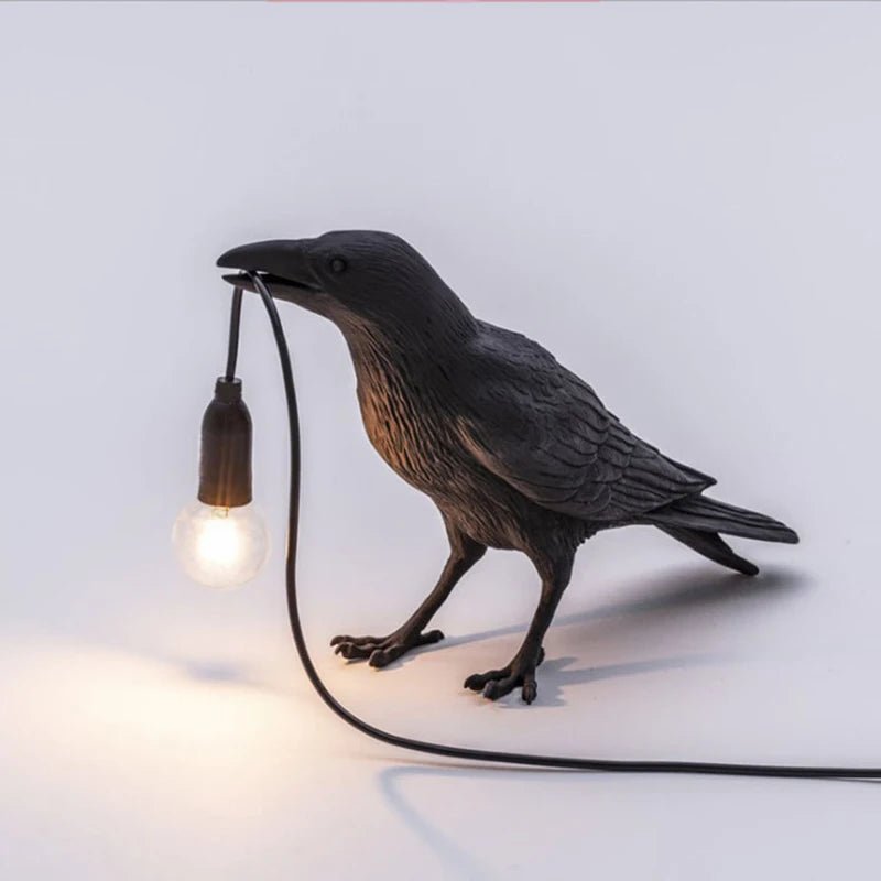 Raven Resin Crow Table/Wall Lamp - Casatrail.com