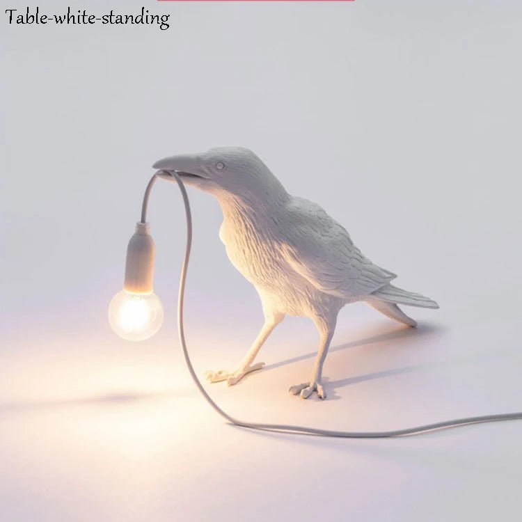 Raven Resin Crow Table/Wall Lamp - Casatrail.com