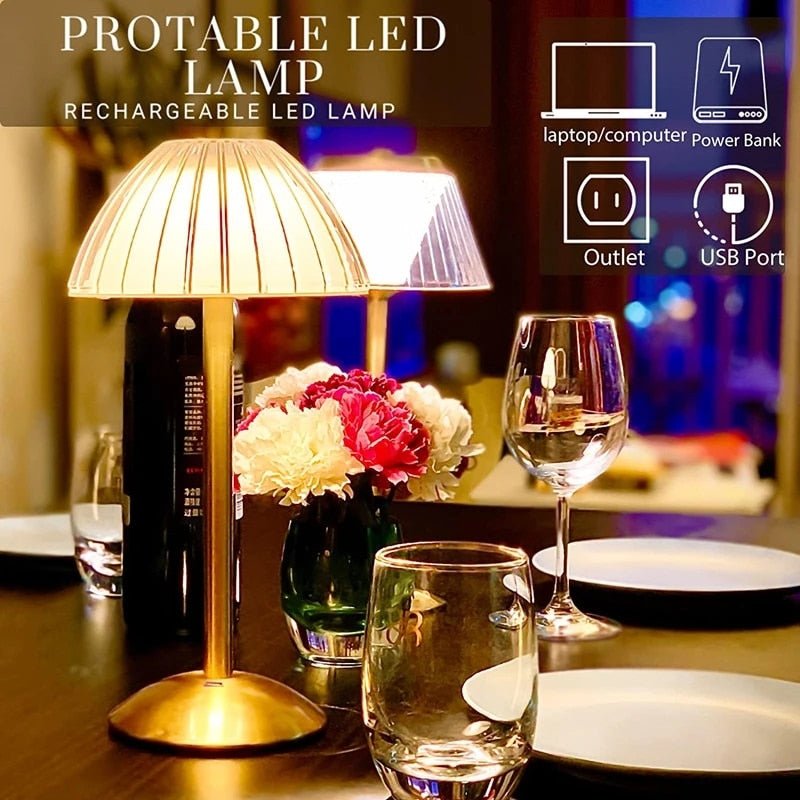 Rechargeable Table Lamp With LED Light - Casatrail.com