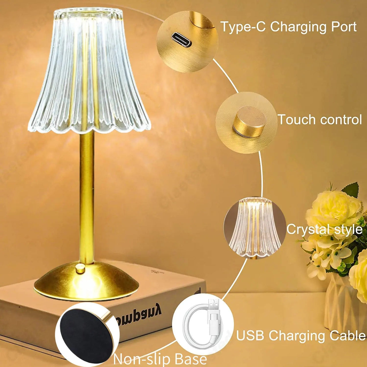 Rechargeable Wireless Touch Table Lamp - Casatrail.com