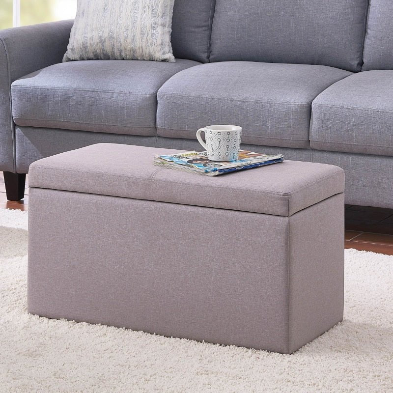 Rectangular Lift Top Storage Ottoman - Casatrail.com