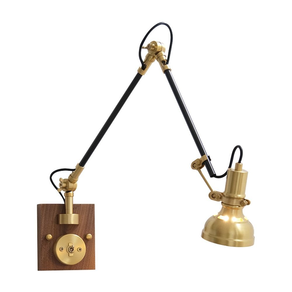 Retro Copper Wall Light with Adjustable Long Swing Arm - Casatrail.com