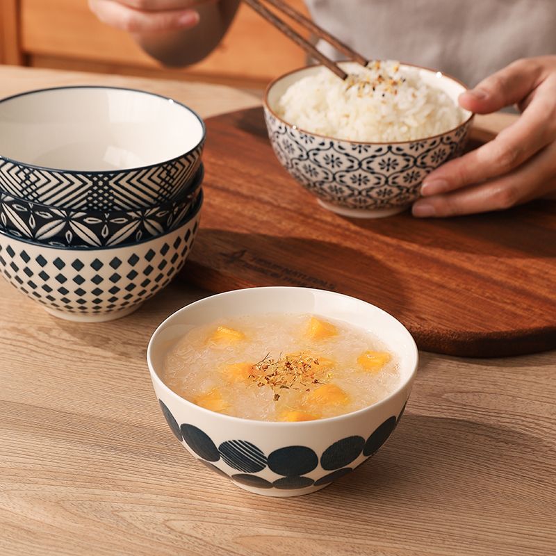 Retro Creative Ceramic Rice Bowl Set - Casatrail.com