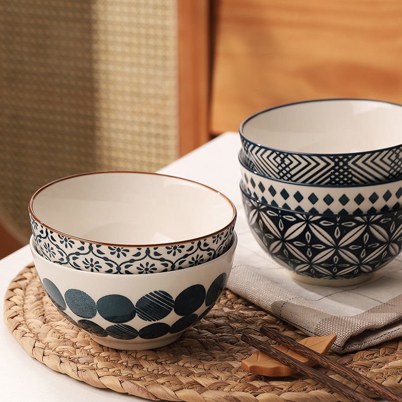 Retro Creative Ceramic Rice Bowl Set - Casatrail.com