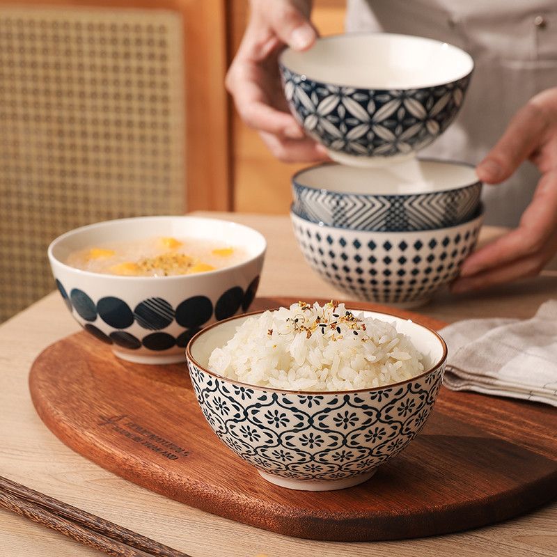 Retro Creative Ceramic Rice Bowl Set - Casatrail.com