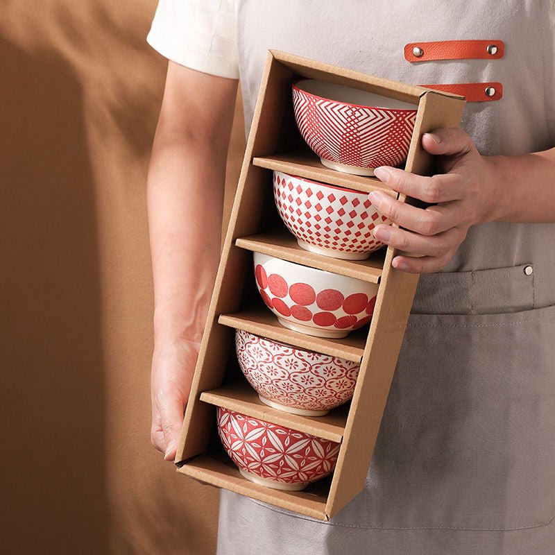 Retro Creative Ceramic Rice Bowl Set - Casatrail.com