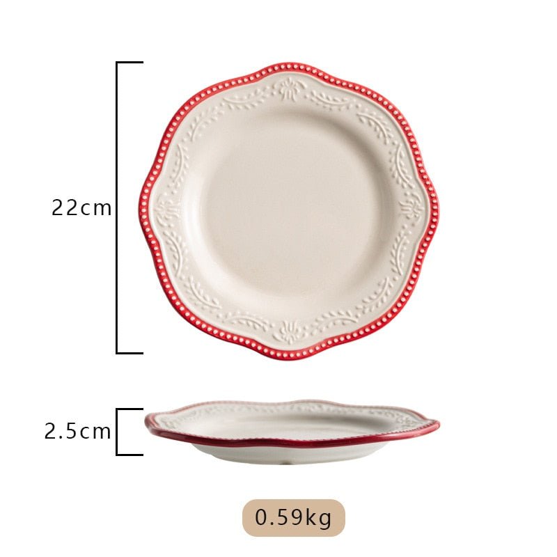 Retro Lace Ceramic Plate - Casatrail.com