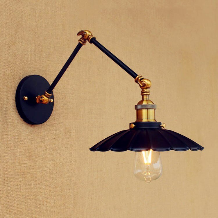 Retro Loft Industrial Wall Lamp with Swing Arm - Casatrail.com