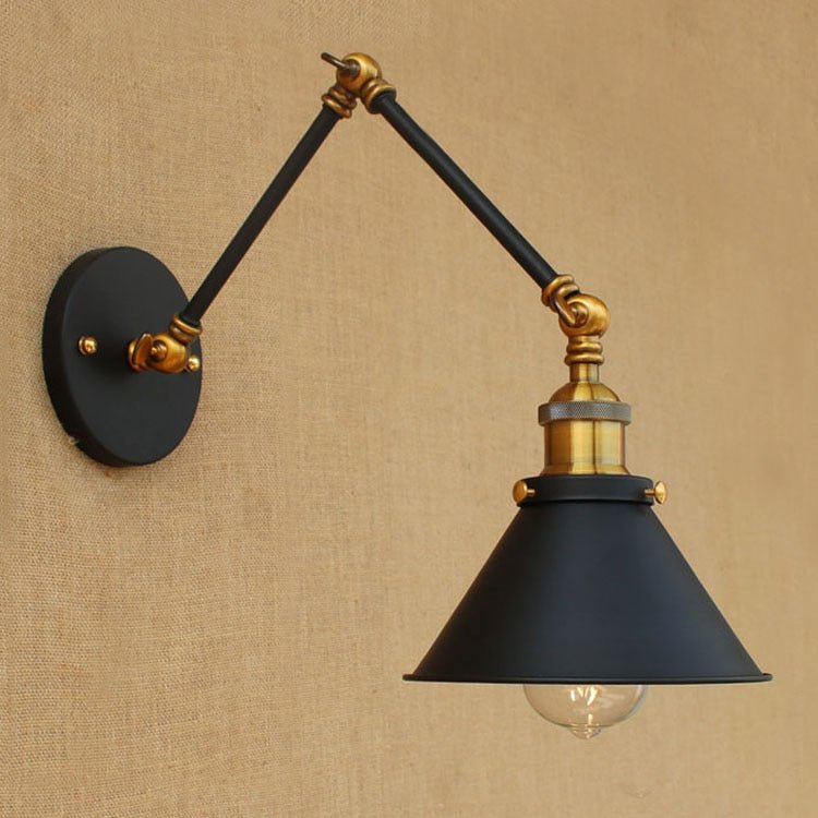 Retro Loft Industrial Wall Lamp with Swing Arm - Casatrail.com