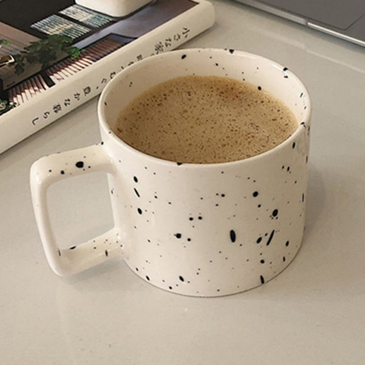 Retro Splash Ink Wave Dot Coffee Mug - Casatrail.com