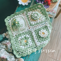 Thumbnail for Retro Wisteria Gardenia Crochet Blanket - Casatrail.com