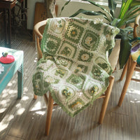 Thumbnail for Retro Wisteria Gardenia Crochet Blanket - Casatrail.com