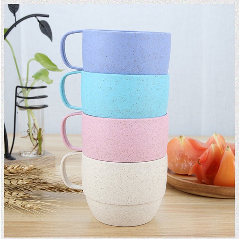 Reusable Biodegradable Wheat Straw Drinking Cup Set - Casatrail.com