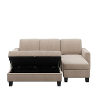 Thumbnail for Reversible Double Chaise Sectional Sofa with Ottoman - Casatrail.com