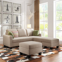 Thumbnail for Reversible Double Chaise Sectional Sofa with Ottoman - Casatrail.com