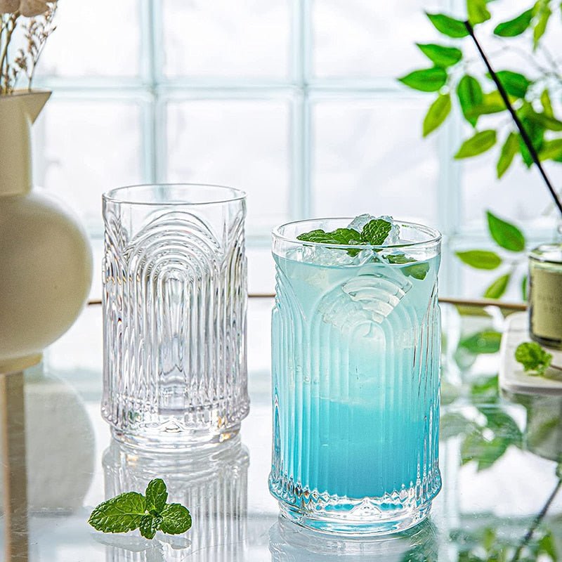 Ripple Vintage Glass Cups Set for Mojito - Casatrail.com