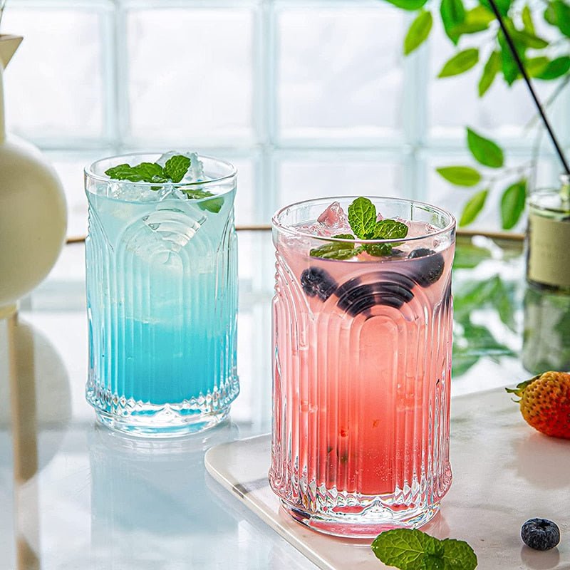 Ripple Vintage Glass Cups Set for Mojito - Casatrail.com