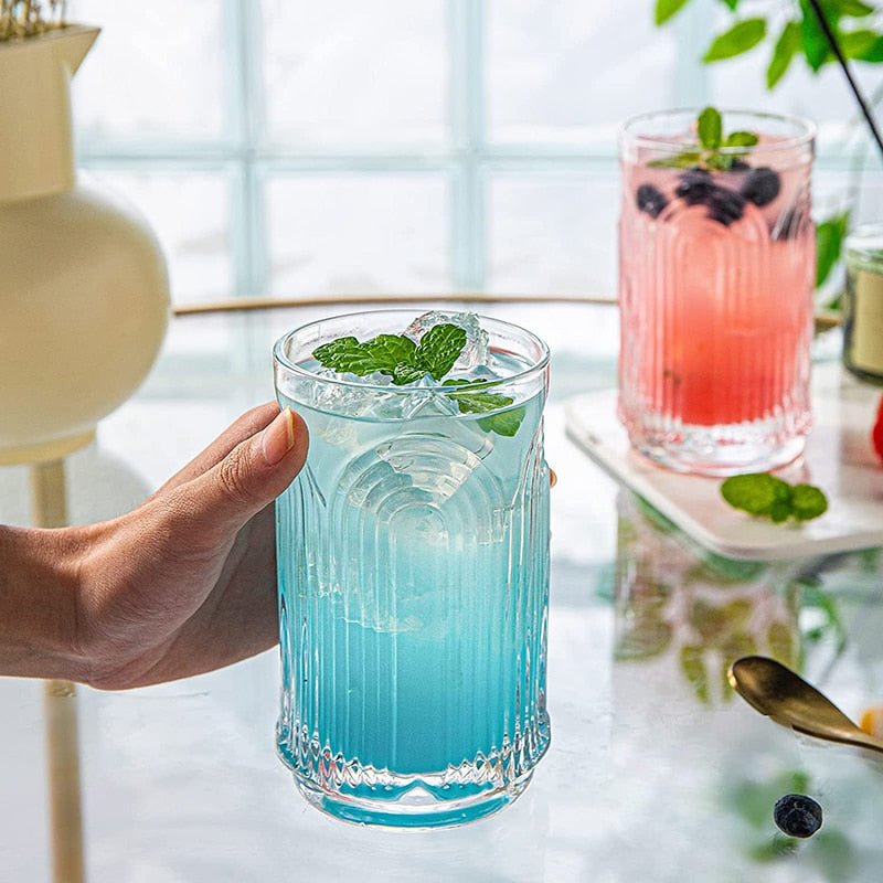 Ripple Vintage Glass Cups Set for Mojito - Casatrail.com