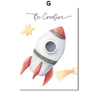 Thumbnail for Rocket Astronaut UFO Canvas - Casatrail.com