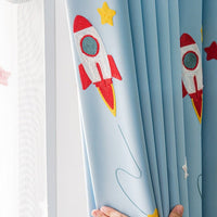 Thumbnail for Rocket Spaceship Printed Curtain - Casatrail.com