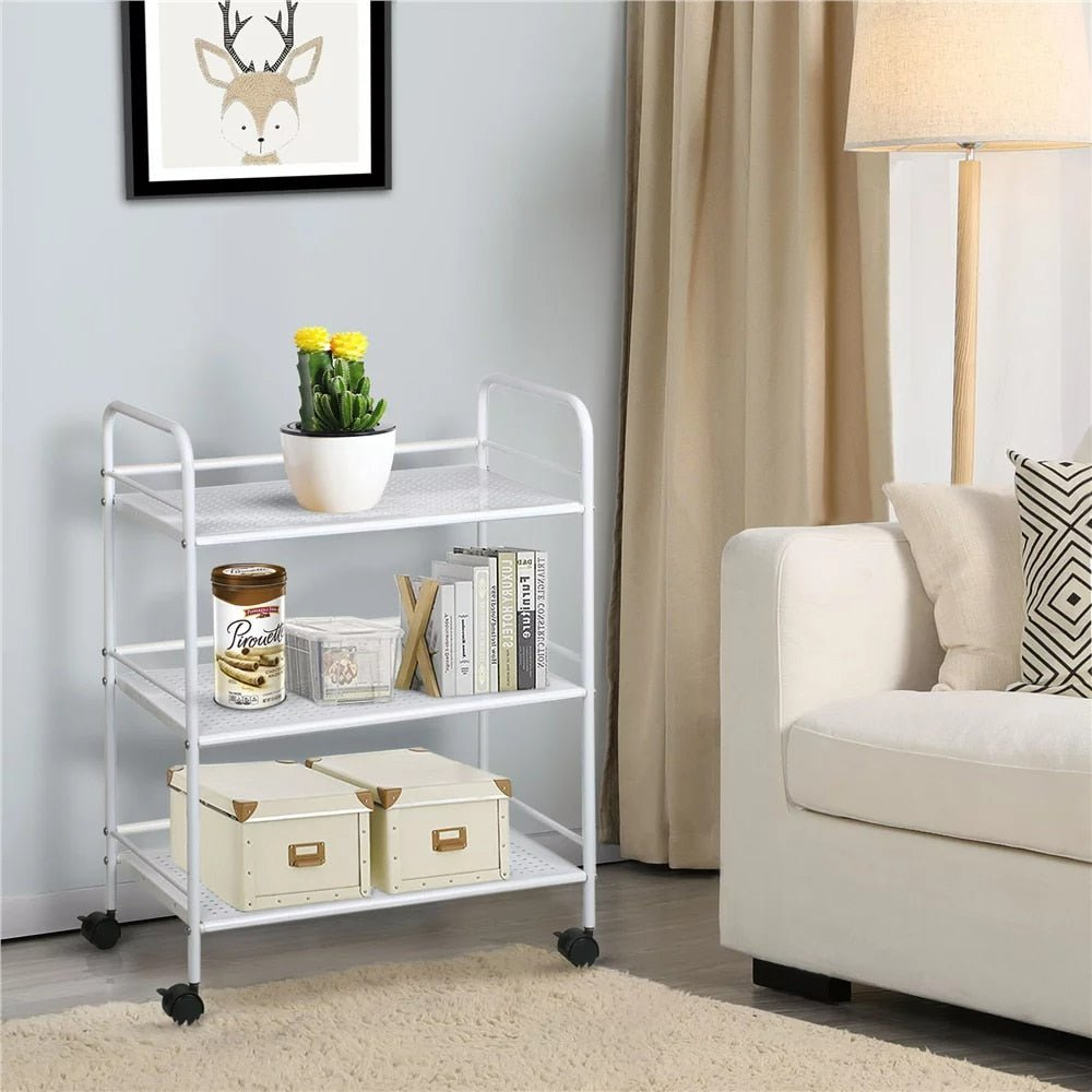 Rolling Trolley Cart with 3 Shelves - Casatrail.com