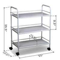 Thumbnail for Rolling Trolley Cart with 3 Shelves - Casatrail.com