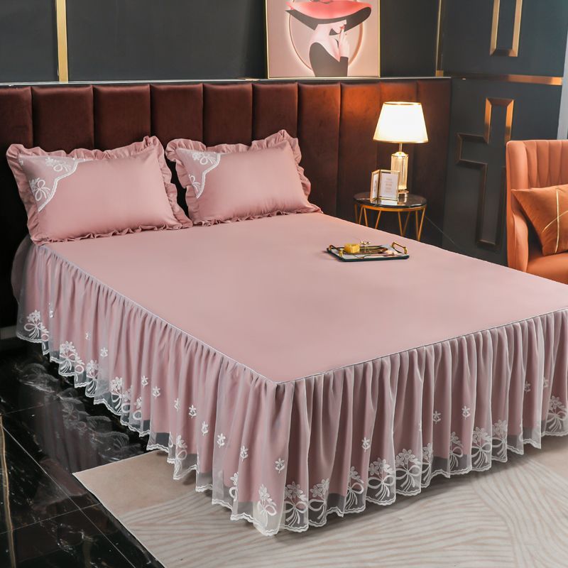 Romantic Lace Bed Skirt Set for Four Seasons - Casatrail.com