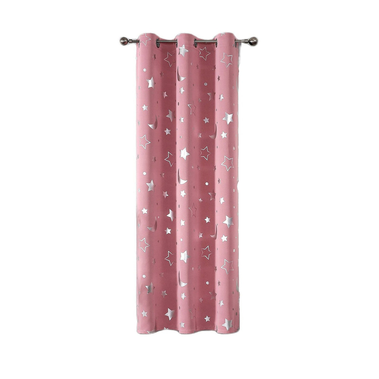 Room Darkening Curtains with Silver Star Moon - Casatrail.com