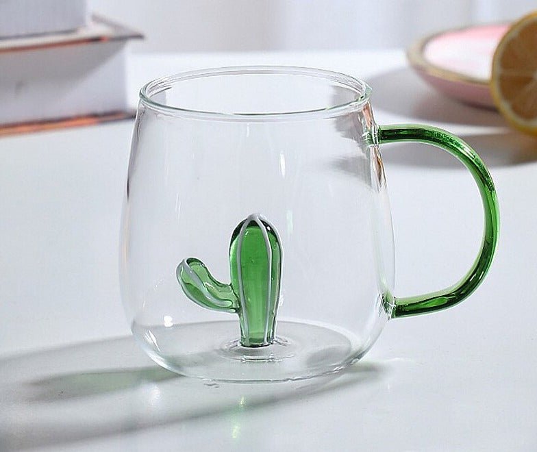 Rose Cup Glass Water Cup for Home Office - 380ml - Casatrail.com