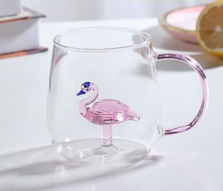 Rose Cup Glass Water Cup for Home Office - 380ml - Casatrail.com