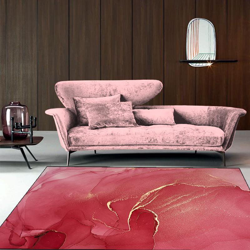 Rose Gold Oil Painting Rug for Romantic Bedroom - Casatrail.com