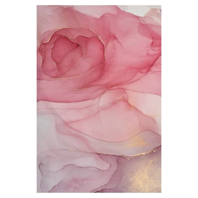 Rose Gold Oil Painting Rug for Romantic Bedroom - Casatrail.com