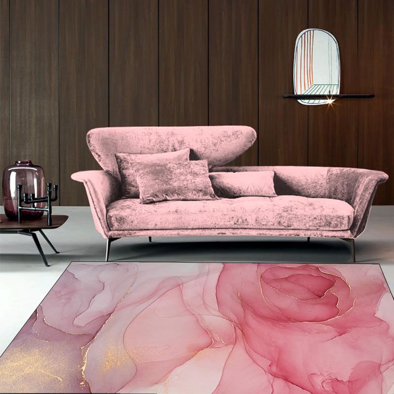 Rose Gold Oil Painting Rug for Romantic Bedroom - Casatrail.com