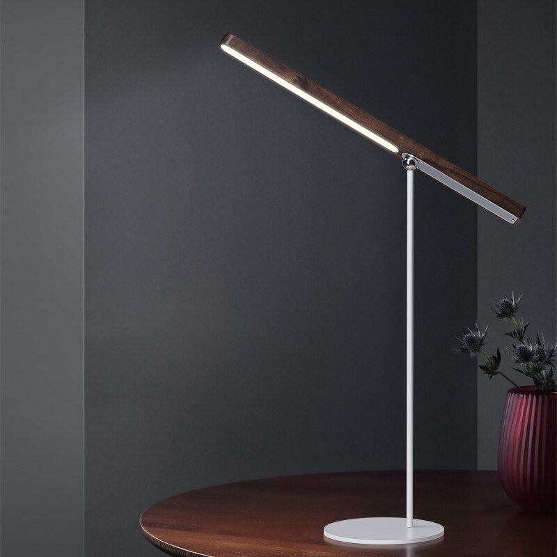 Rotatable LED Wooden Table Lamp with USB Charging - Casatrail.com