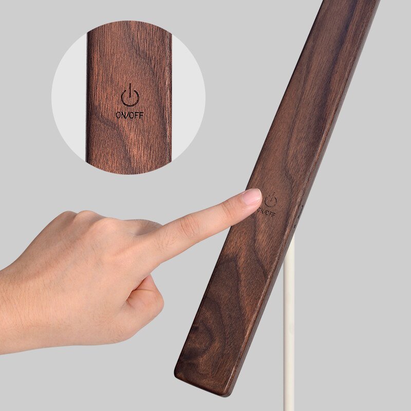 Rotatable LED Wooden Table Lamp with USB Charging - Casatrail.com