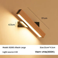 Thumbnail for Rotatable Wall Lamp Nordic Solid Wood LED Light - Casatrail.com