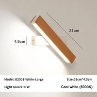 Thumbnail for Rotatable Wall Lamp Nordic Solid Wood LED Light - Casatrail.com