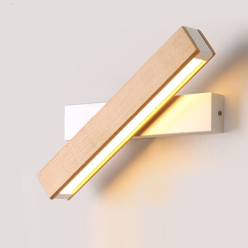 Rotatable Wall Lamp Nordic Solid Wood LED Light - Casatrail.com