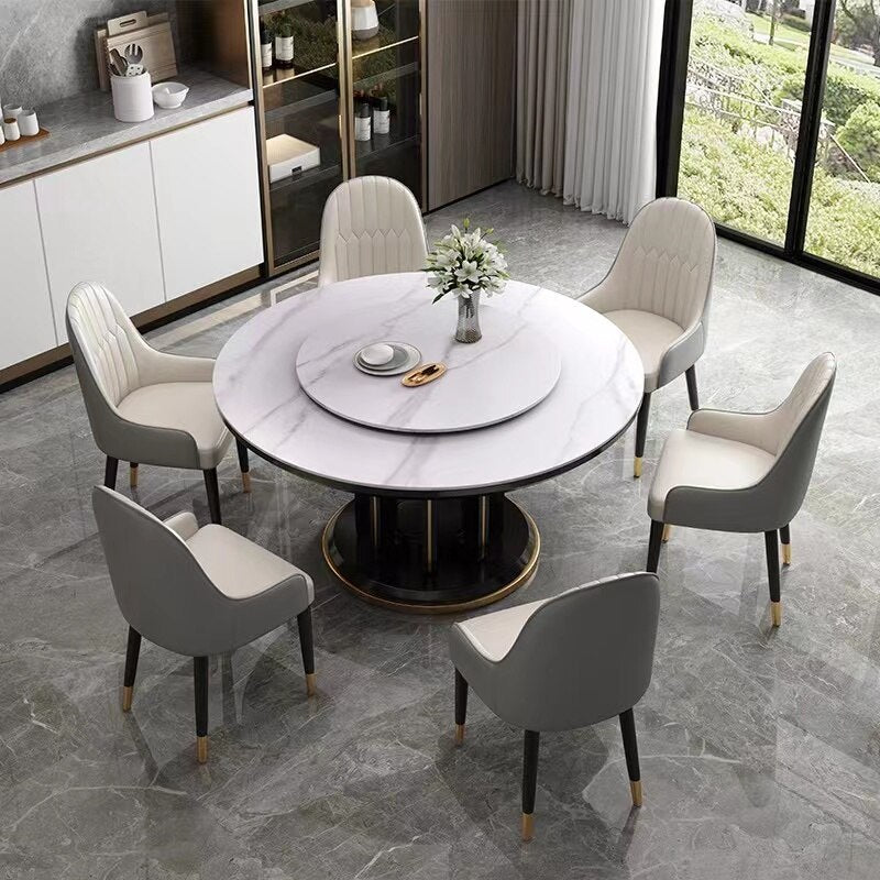 Round Dining Table Set for 6 People - Casatrail.com