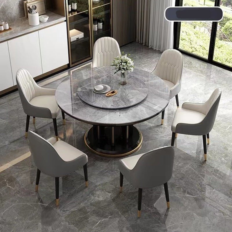 Round Dining Table Set for 6 People - Casatrail.com